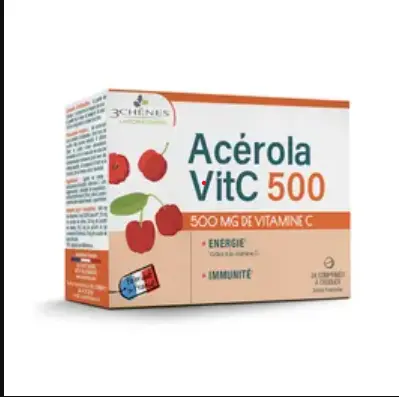 3 CHENES ACEROLA 500MG BT 24