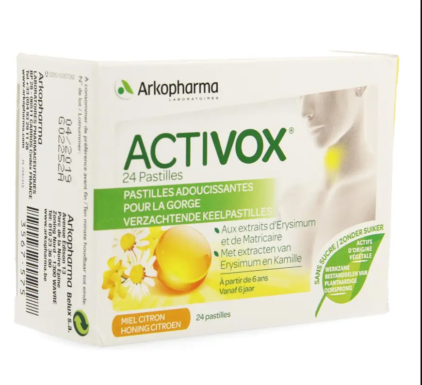 AKTIVOX MIEL CITRON PASTILLES BT 24